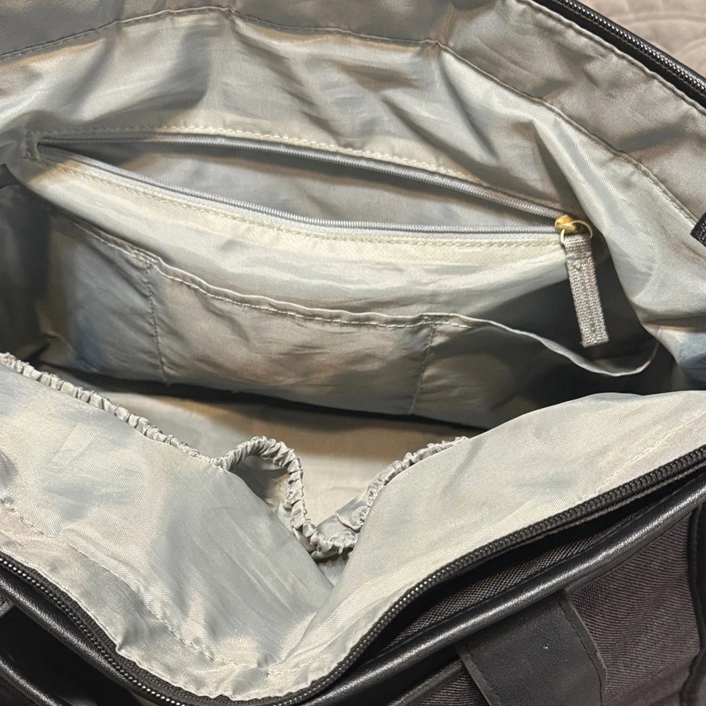 Carter's Black and Gray Baby Bag